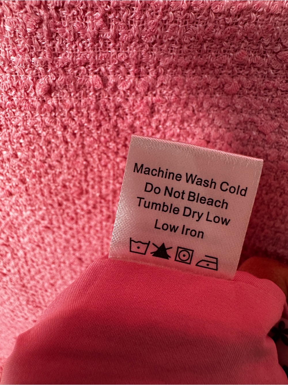 Tuckernuck Blossom Pink Tweed Jackie Dress Size M Gold Buttons - Picture 9 of 14